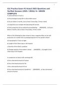 CLC Practice Exam &num;2 Actual 2025 Questions and Verified Answers &lpar;2025 &sol; 2026&rpar;&sol; A&plus; GRADE COMPLETE