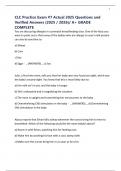 CLC Practice Exam &num;7 Actual 2025 Questions and Verified Answers &lpar;2025 &sol; 2026&rpar;&sol; A&plus; GRADE COMPLETE