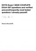 DHYG Exam 1 2025&vert; COMPLETE EXAM SET &lpar;questions and verified answers&rpar;frequently most tested questions &vert; already passed&excl;&excl;