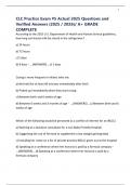 CLC Practice Exam &num;5 Actual 2025 Questions and Verified Answers &lpar;2025 &sol; 2026&rpar;&sol; A&plus; GRADE COMPLETE