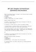 MT 110&colon; Chapter 14 Final Exam Questions And Answers