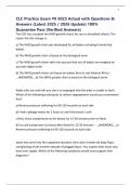 CLC Practice Exam &num;9 2025 Actual with Questions & Answers &lpar;Latest 2025 &sol; 2026 Update&rpar; 100&percnt; Guarantee Pass &lpar;Verified Answers&rpar;