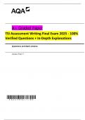 TSI Assessment Writing Final Exam 2025 - 100- Verified Questions &plus; In-Depth Explanations