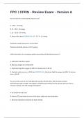 FPC &sol; CFRN - Review Exam - Version A&period; 2025&sol;2026&period; 130&plus; Questions And Answers 