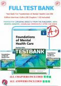 TEST BANK FOR Foundations of Mental Health Care 8th Edition by Morrison-Valfre&period;&vert;&vert;ALL CHAPTERS 1-33 INCLUDED&vert;&vert;LATEST UPDATE&period;