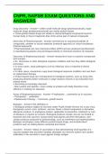 CNPR&comma; NAPSR EXAM QUESTIONS AND ANSWERS