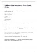 MN Dental Jurisprudence Exam Study Guide&period;questions and answers with solutions 