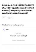 SNSA SonicOS 7 2025&vert; COMPLETE EXAM SET &lpar;questions and verified answers&rpar; frequently most tested questions &vert; already passed&excl;&excl;