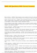 NIMS 100 Questions With Correct Answers