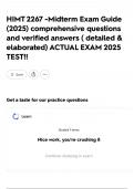 HIMT 2267 -Midterm Exam Guide &lpar;2025&rpar; comprehensive questions and verified answers &lpar; detailed & elaborated&rpar; ACTUAL EXAM 2025 TEST&excl;&excl;