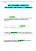 NUR 518 EXAM 1 PRACTICE QUESTIONS AND CORRECT ANSWERS