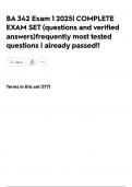 BA 342 Exam 1 2025&vert; COMPLETE EXAM SET &lpar;questions and verified answers&rpar;frequently most tested questions &vert; already passed&excl;&excl;