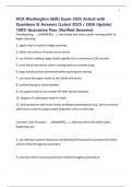 HCA Washington Skills Exam 2025 Actual with Questions & Answers &lpar;Latest 2025 &sol; 2026 Update&rpar; 100&percnt; Guarantee Pass &lpar;Verified Answers&rpar;