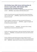 HCA Written Exam 2025 Actual with Questions & Answers &lpar;Latest 2025 &sol; 2026 Update&rpar; 100&percnt; Guarantee Pass &lpar;Verified Answers&rpar;