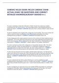 CARDIAC NCLEX EXAM &sol;NCLEX CARDIAC EXAM ACTUAL EXAM 100 QUESTIONS AND CORRECT DETAILED ANSWERS&lpar;ALREADY GRADED A&plus;&rpar;
