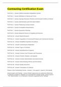 Contracting Certification Exam Questions and Answers