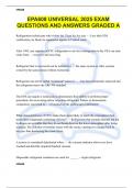 EPA608 UNIVERSAL 2025 EXAM QUESTIONS AND ANSWERS GRADED A