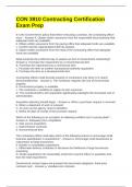 CON 3910 Contracting Certification Exam Prep Questions and Answers