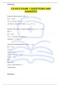 CS 6515 EXAM 1 QUESTIONS AND ANSWERS
