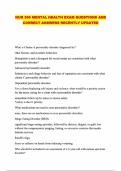 NUR 356 MENTAL HEALTH EXAM QUESTIONS AND CORRECT ANSWERS RECENTLY UPDATED