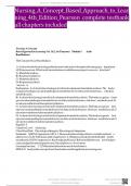  Nursing&colon; A Concept-Based Approach to Learning &vert; 4th Edition &lpar;Pearson&rpar; &vert; Complete Test Bank with Answers for All Chapters