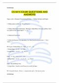 CS 6515 EXAM QUESTIONS AND  ANSWERS 