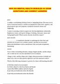 NUR 356 MENTAL HEALTH MODULES 4-6 EXAM QUESTIONS AND CORRECT ANSWERS