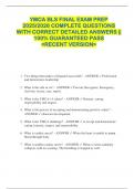 YMCA BLS FINAL EXAM PREP  2025&sol;2026 COMPLETE QUESTIONS  WITH CORRECT DETAILED ANSWERS &vert;&vert;  100&percnt; GUARANTEED PASS  <RECENT VERSION> 