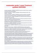 wastewater grade 1 exam Treatment updated 2025&sol;2026