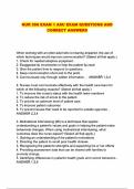 ALL NUR 356&sol; NUR356 PACKAGED EXAMS&colon; QUESTIONS AND VERIFIED ANSWERS 