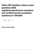 WGU c787 Nutrition cohort review questions 2025 update&vert;comprehensive questions and verified answers &lpar;complete solutions&rpar; A&plus; GRADE&excl;&excl;