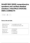SHARP EKG &lpar;2025&rpar; comprehensive questions and verified detailed solutions &lpar; MULTIPLE CHOICES&rpar; &vert;100&percnt; CORRECT&excl;&excl;
