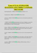 Exam ACTUAL STUDYGUIDE  QUESTIONS AND CORRECT ANSWERS  NBST 515-001