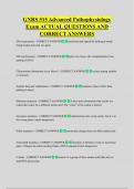 GNRS 515 Advanced Pathophysiology  Exam ACTUAL QUESTIONS AND  CORRECT ANSWERS 