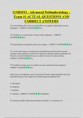 GNRS515 - Advanced Pathophysiology -  Exam &num;1 ACTUAL QUESTIONS AND  CORRECT ANSWERS