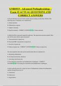 GNRS515 - Advanced Pathophysiology -  Exam &num;2 ACTUAL QUESTIONS AND  CORRECT ANSWERS 