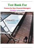 Test Bank For  Finance for Non-Financial Managers&comma; 7th Edition by Pierre Bergeron isbn-9780176530839