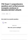 ITSC Exam 1 &vert; comprehensive questions and verified answers &lpar;complete solutions&rpar; A&plus; GRADE&excl;&excl;&sol;NEWEST UPDATE