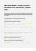 Med-Surg Hesi PN &sol; Q-Bank&sol; Complete Accurate Quizzes with Verified Answers &sol; 2025&period;