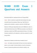 BCMB&Tab;3100&Tab;Exam&Tab;1 Questions and Answers