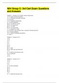 NIH Group C- 3rd Cert Exam Questions and Answers