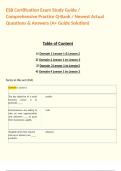 ESB Certification Exam Study Guide &sol; Comprehensive Practice Q-Bank &sol; Newest Actual Questions & Answers &lpar;A&plus; Guide Solution&rpar;  