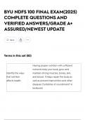 BYU NDFS 100 FINAL EXAM&lpar;2025&rpar; COMPLETE QUESTIONS AND VERIFIED ANSWERS&sol;GRADE A&plus; ASSURED&sol;NEWEST UPDATE