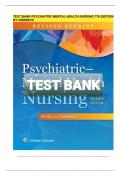 Test bank psychiatric mental health nursing 7th edition videbeck Complete