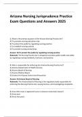 Arizona Nursing Jurisprudence Practice  Exam Questions and Answers 2025