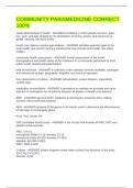 COMMUNITY PARAMEDICINE CORRECT 100&percnt;