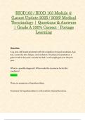 BIOD103 &sol; BIOD 103 Module 4&colon; &lpar;Latest Update 2025 &sol; 2026&rpar; Medical Terminology &vert; Questions & Answers &vert; Grade A 100&percnt; Correct - Portage Learning