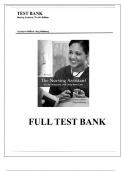 Test Bank - Nursing Assistant, The 6th Edition by JoLynn Pulliam, Meg Holloway,ISBN; 9780134846651  All Chapters 1-24 Fully Covered Complete Guide A+||NEWEST VERSION||.