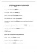 HEME EXAM 3 QUESTIONS AND ANSWERS