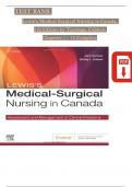 Test Bank For Lewis's Medical Surgical Nursing in Canada 5th Edition by Tyerman&comma; Cobbett&comma; All 72 Chapters Covered&comma; Verified Latest Edition